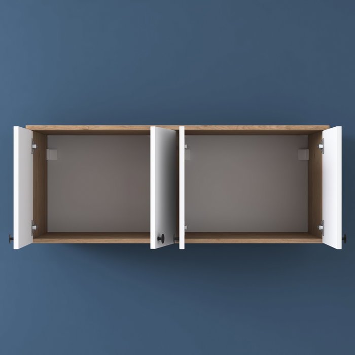 Hanah Home Armario Multiusos BA120 - 2670 Nogal y Blanco